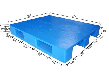 1200년 x 1000mm 동적인 짐, 2000kg를 가진 플라스틱 깔판 창고 장비